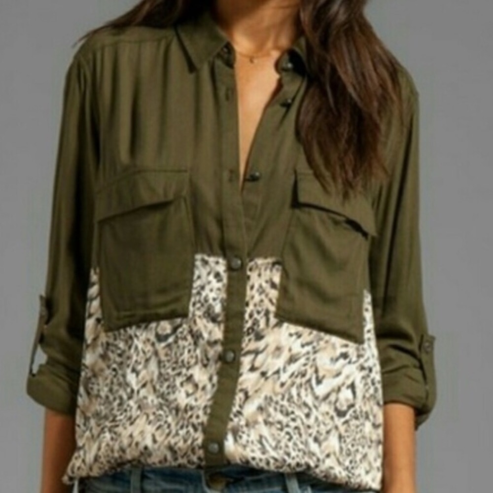 Free People Long Sleeve button-up; size M